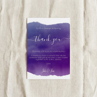 Watercolour Wedding thank you Table Card
