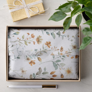  Watercolour wildflower boho Tissue Paper