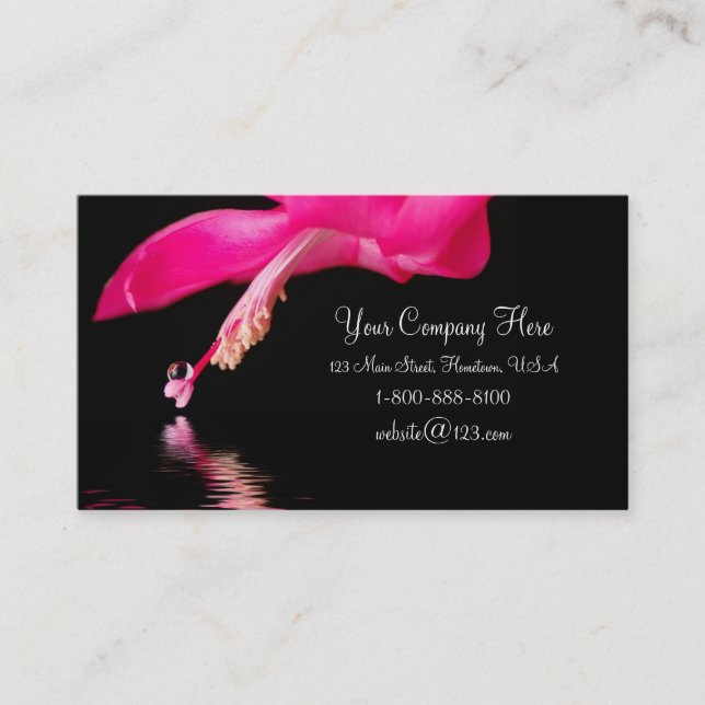 Waterdrop floral business card (Front)