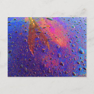 Waterdrops On Car Hood Postcard