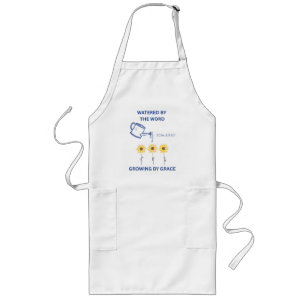 Watered by the Word Growing by Grace Christian Long Apron