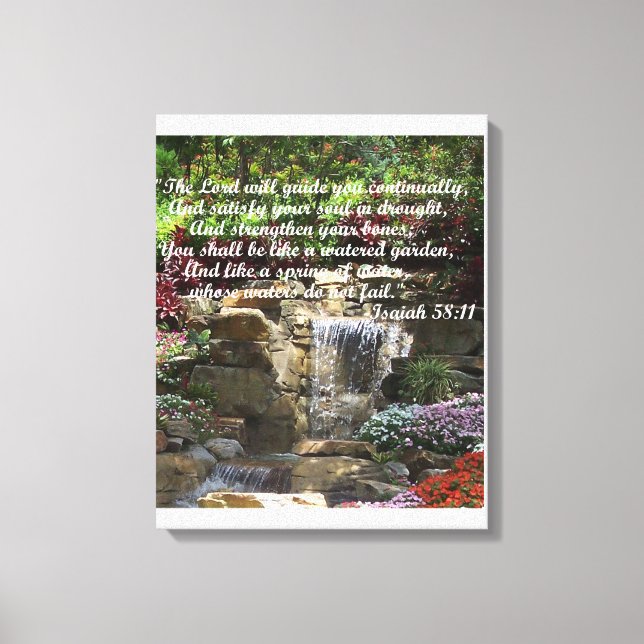Watered Garden Canvas Print (Front)