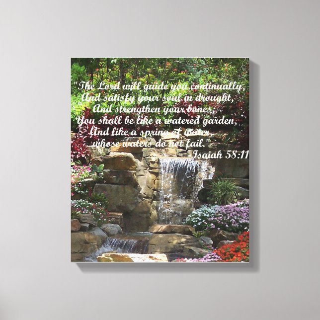 Watered Garden Canvas Print (Front)