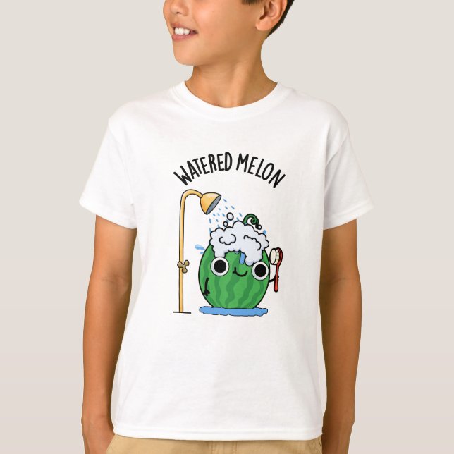 Watered Melon Funny Watermelon Pun  T-Shirt (Front)