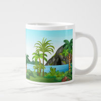 Waterfall and cave scenery
