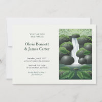 Waterfall and Ferns Painted Panel Wedding
