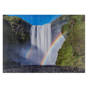 Waterfall and rainbow cutting board