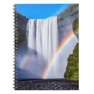 Waterfall and rainbow notebook