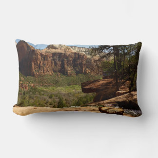 Waterfall at Emerald Pools in Zion National Park Lumbar Cushion