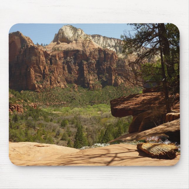 Waterfall at Emerald Pools in Zion National Park Mouse Pad (Front)