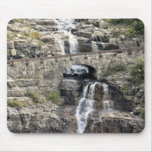 Waterfall at Glacier National Park Mouse Pad