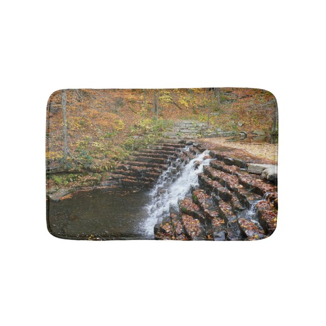 Waterfall at Laurel Hill State Park II Bath Mat (Front)