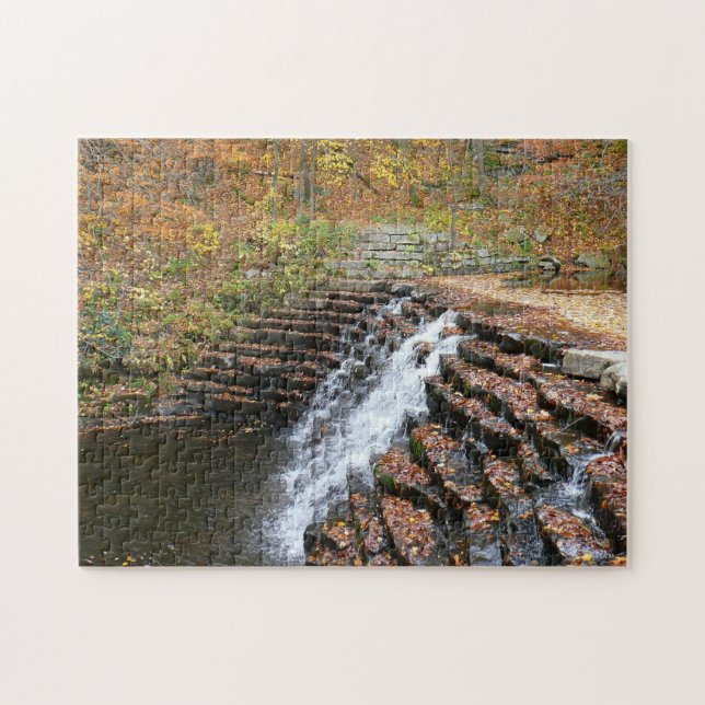 Waterfall at Laurel Hill State Park II Jigsaw Puzzle (Horizontal)