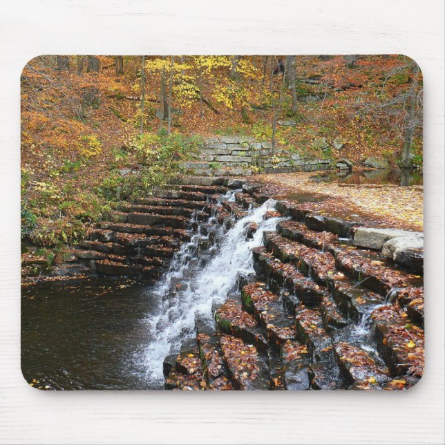 Waterfall at Laurel Hill State Park II Mouse Pad (Front)