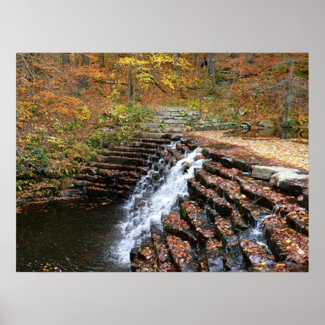 Waterfall at Laurel Hill State Park II Poster (Front)