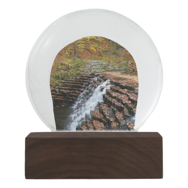 Waterfall at Laurel Hill State Park II Snow Globe (Front)