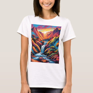 Waterfall at sunrise 3 T-Shirt