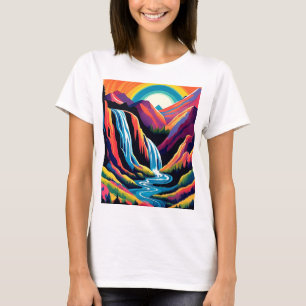 Waterfall at sunrise 4 T-Shirt