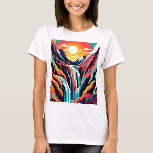 Waterfall at sunrise 5 T-Shirt