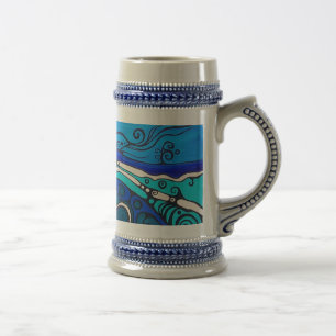 waterfall beer stein