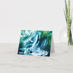 Waterfall Blank Note Card with original art
