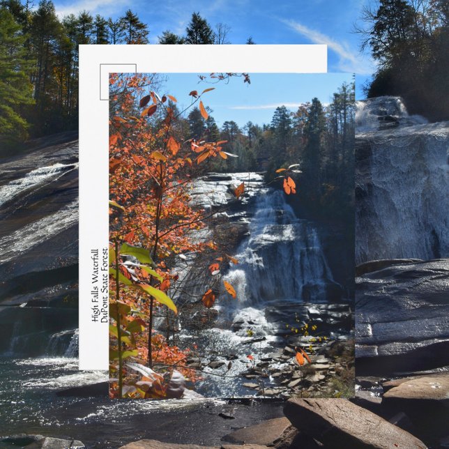 Waterfall Blue Ridge Mountains High Falls Autumn Postcard (Creator Uploaded)