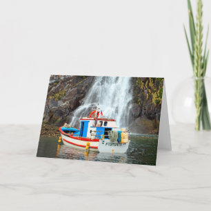 Waterfall & Boat Card