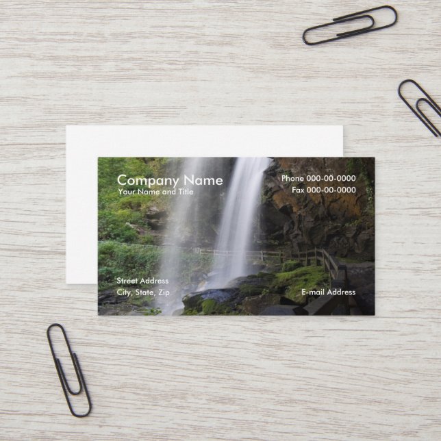 Waterfall Business Card (Front/Back In Situ)