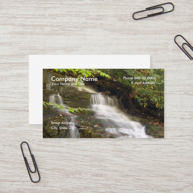 Waterfall Business Card (Front/Back In Situ)