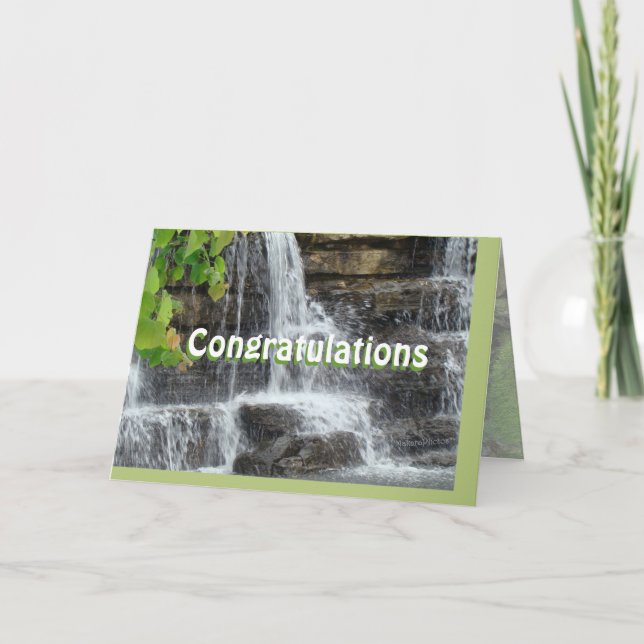waterfall card - customise any occasion (Front)