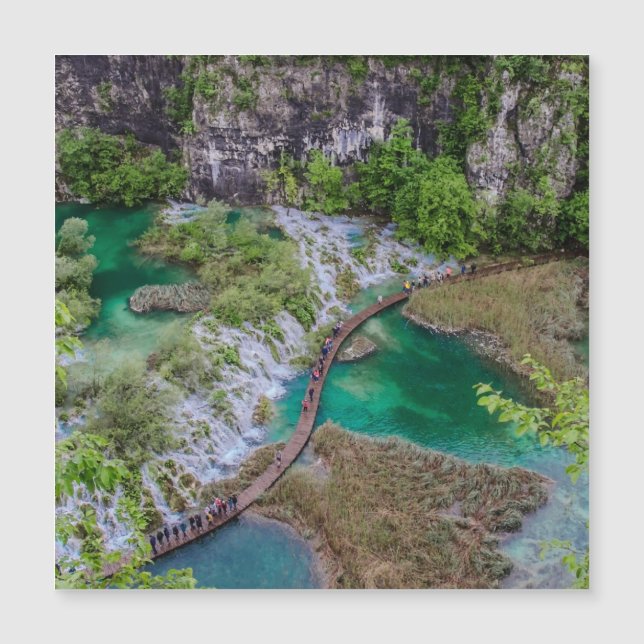 Waterfall cascade of Plitvice lakes park (Front)