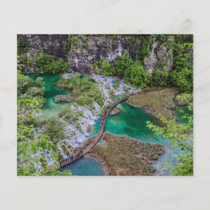 Waterfall cascade of Plitvice lakes park Flyer