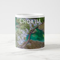 Waterfall cascade of Plitvice lakes park Large Cof