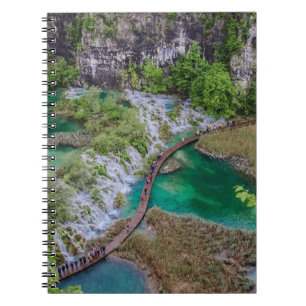 Waterfall cascade of Plitvice lakes park Notebook