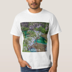 Waterfall cascade of Plitvice lakes park T-Shirt