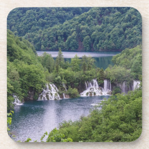 Waterfall cascade with green forest in Croatia Coaster