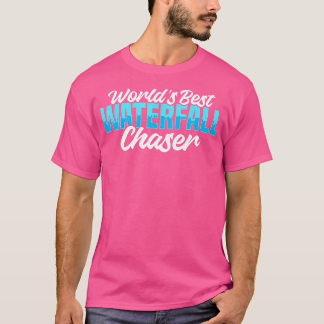 Waterfall Chasing Mountain Hiking Hiker Waterfall  T-Shirt (Front)