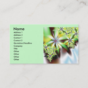 Waterfall Cool Abstract Fine Fractal Art Business Card