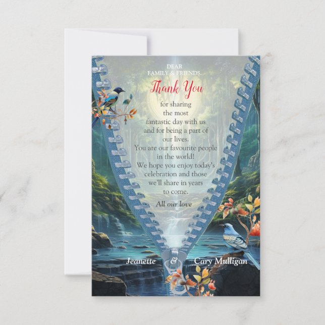 Waterfall Destinations of Our World RSVP Card (Front)