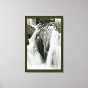 WATERFALL DETAIL IN SEPIA CANVAS PRINT