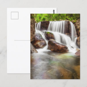 Waterfall during the autumn near Queimadela Dam Postcard