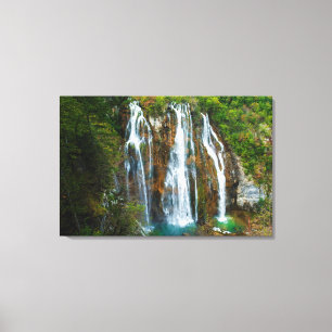 Waterfall elevated view, Croatia Canvas Print