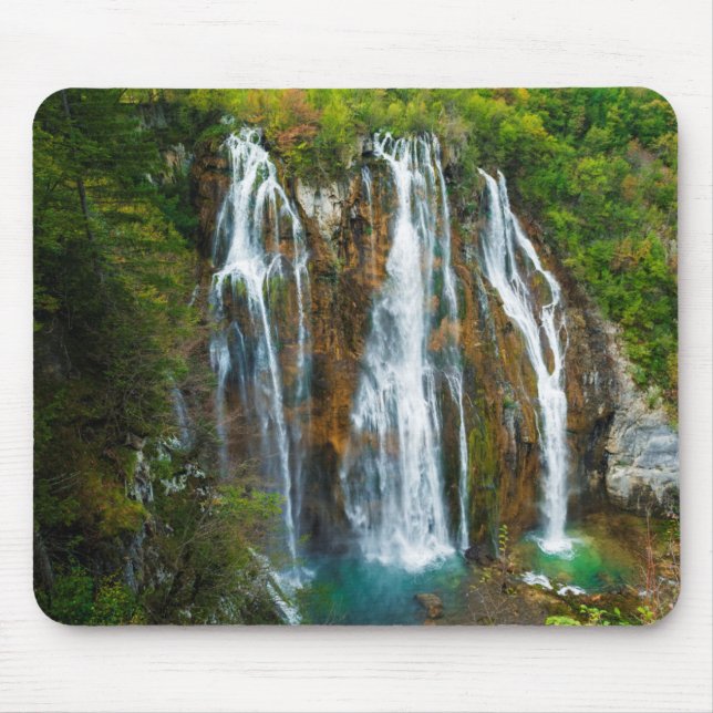 Waterfall elevated view, Croatia Mouse Pad (Front)
