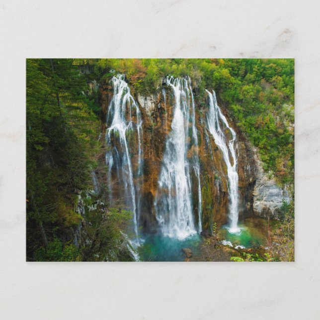Waterfall elevated view, Croatia Postcard (Front)