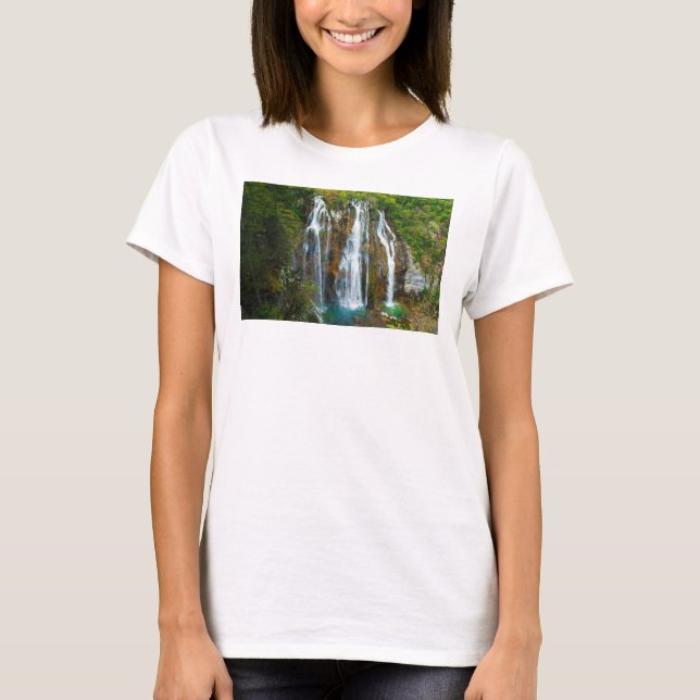 Waterfall elevated view, Croatia T-Shirt (Front)