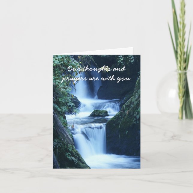 Waterfall Get Well Greeting Card (Front)