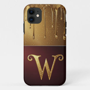 ✨ Waterfall Glitter W Monogram Dripping Luxe Case-Mate iPhone Case