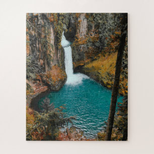 Waterfall Hidden in the Woods Jigsaw Puzzle
