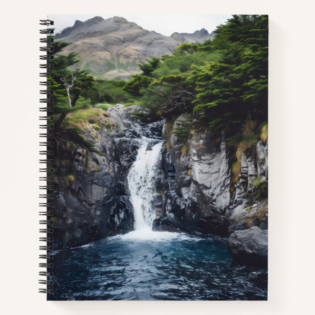 Waterfall in Forest Notebook (Front)