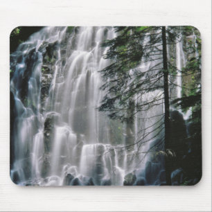 Waterfall in forest, Oregon Mouse Pad
